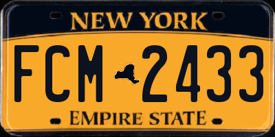 NY license plate FCM2433