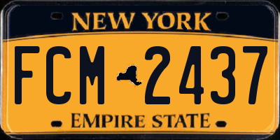 NY license plate FCM2437