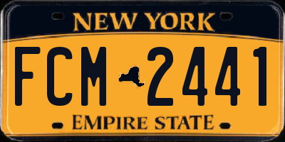 NY license plate FCM2441