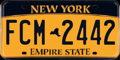 NY license plate FCM2442
