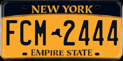 NY license plate FCM2444