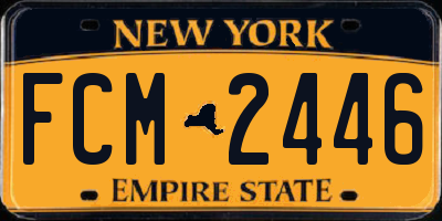 NY license plate FCM2446