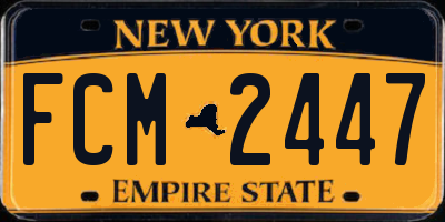 NY license plate FCM2447