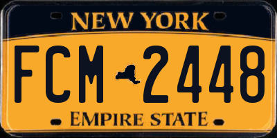 NY license plate FCM2448