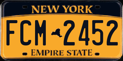 NY license plate FCM2452