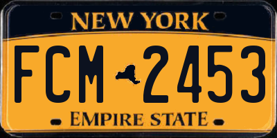 NY license plate FCM2453