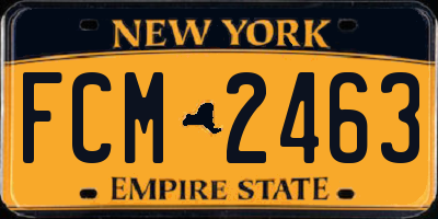 NY license plate FCM2463