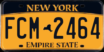 NY license plate FCM2464