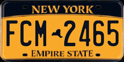 NY license plate FCM2465
