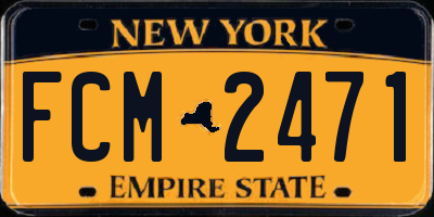 NY license plate FCM2471