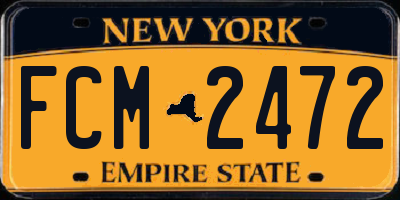 NY license plate FCM2472