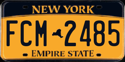 NY license plate FCM2485