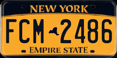 NY license plate FCM2486