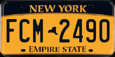 NY license plate FCM2490