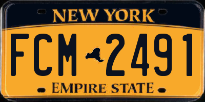 NY license plate FCM2491