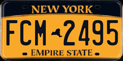 NY license plate FCM2495