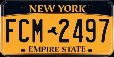 NY license plate FCM2497