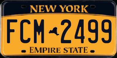 NY license plate FCM2499