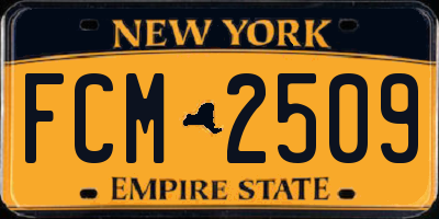 NY license plate FCM2509