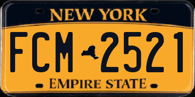 NY license plate FCM2521