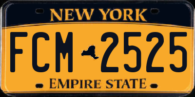 NY license plate FCM2525
