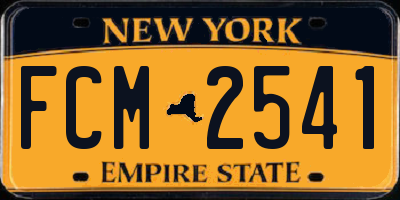 NY license plate FCM2541