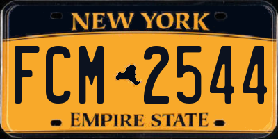 NY license plate FCM2544