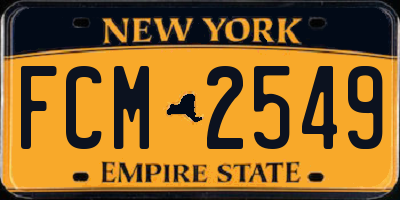 NY license plate FCM2549