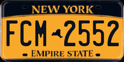 NY license plate FCM2552