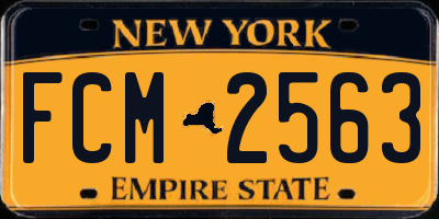 NY license plate FCM2563