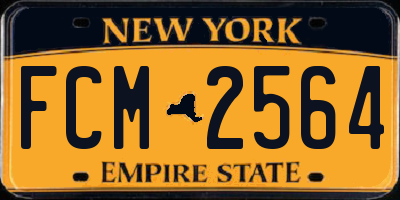NY license plate FCM2564
