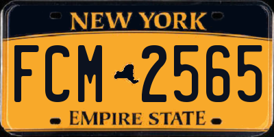 NY license plate FCM2565
