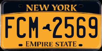 NY license plate FCM2569