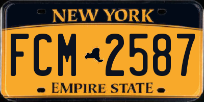 NY license plate FCM2587