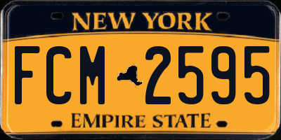 NY license plate FCM2595