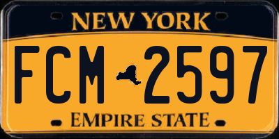NY license plate FCM2597