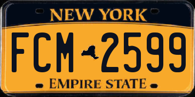 NY license plate FCM2599
