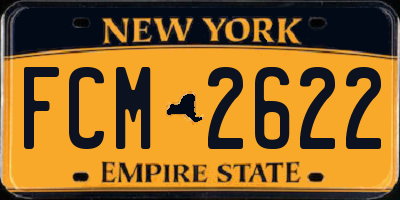 NY license plate FCM2622