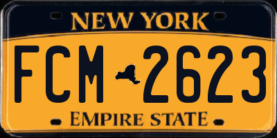 NY license plate FCM2623