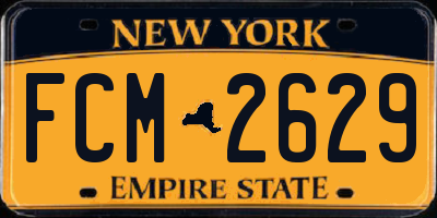 NY license plate FCM2629