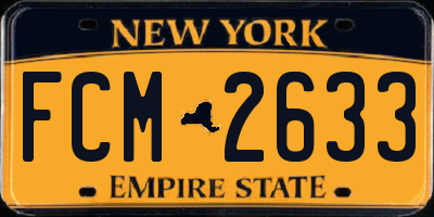 NY license plate FCM2633