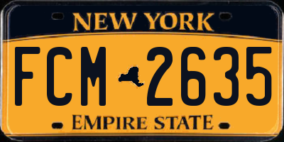 NY license plate FCM2635