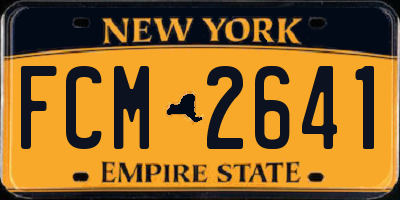 NY license plate FCM2641
