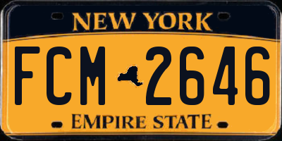 NY license plate FCM2646
