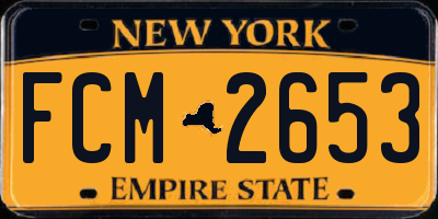 NY license plate FCM2653