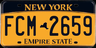 NY license plate FCM2659