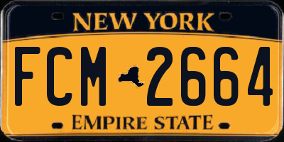 NY license plate FCM2664
