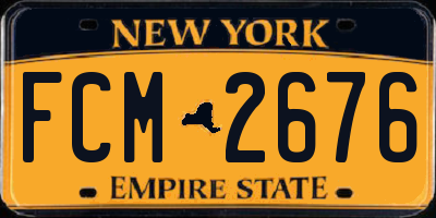 NY license plate FCM2676