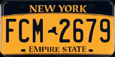 NY license plate FCM2679