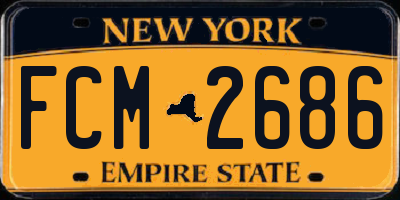 NY license plate FCM2686